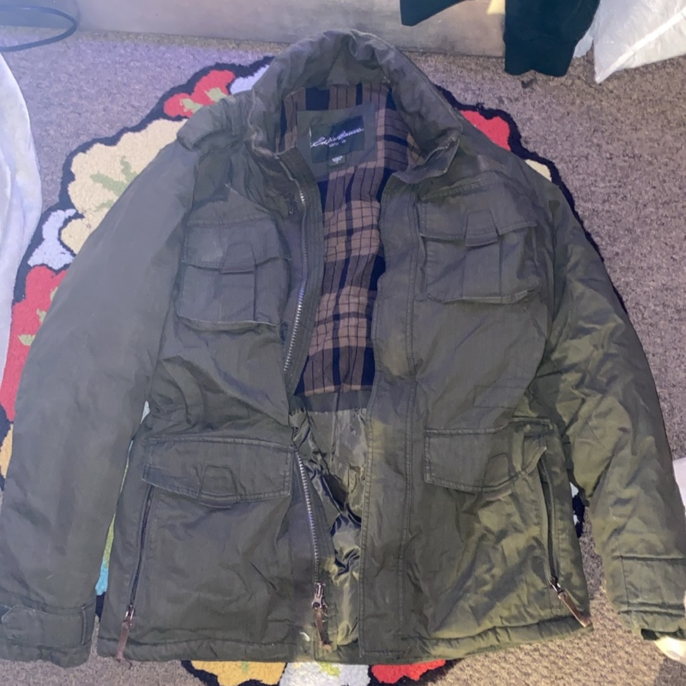 Vintage Eddie Bauer Medium Adjustable Green Jacket